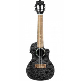 Resim Lanikai QM-BKCEC Quilted Maple Concert Elektro Ukulele 
