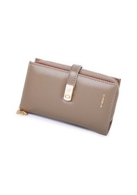 Resim Nas Bag Kadın Orta Boy Kartlık Kağıt Para Ve Bozuk Para Tasarımına Sahip Vizon Dona 16x9 Cm 