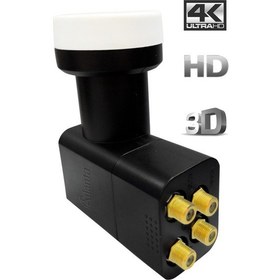 Resim Ultra Quattro Santral 4K Full HD LNB (Gold Konnektör/Santral/Merkezi Sistem/Multiswitch Kullanım) 