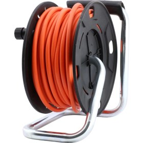 Resim Küçük Makaralı Seyyar Cca 20 Metre Kablo Kapaklı 4 Prizli Plastik Uzatma Kablosu 3x2.5 mm Ttr Kablo 