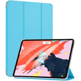Resim Microsonic Apple iPad Pro 12.9'' 2018 (A1876-A2014-A1895-A1983) Smart Case ve arka Kılıf Mavi 