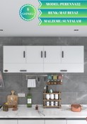 Resim Kenzlife Hazır Mutfak Perenna Byz 060*180*32 Mutfak Banyo Dolabı Kapaklı Raflı 