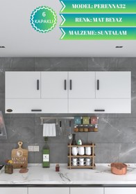 Resim Kenzlife Hazır Mutfak Perenna Byz 060*180*32 Mutfak Banyo Dolabı Kapaklı Raflı 