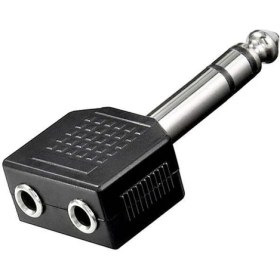 Resim 6.3 mm Stereo Erkek - 3.5 mm Stereo x 2 Dişi Çevirici Jack 