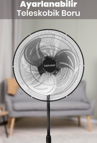 Resim GoldMaster Polar Bakır Motorlu 20 Inch Salınımlı Hız Ayarlı Ayaklı Ayarlanabilir Vantilatör 