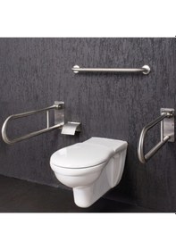 Resim Tutunma Barı, Klozet Yanı, Tuvalet Kağıtlıklı, Açılır Kapanır, Paslanmaz Çelik Diğer 