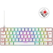 Resim Sones Zıyou Lang T60 62 Tuşlu RGB Kırmızı Switch Mekanik Kablolu Klavye 