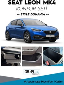 Resim GRAFICAR DESIGN Seat Leon Mk4 Konfor Seti-iç Trim Kumaş Kadife Kaplama-ses Izolasyon Amaçlı Ürün/style Paket Uyumlu 