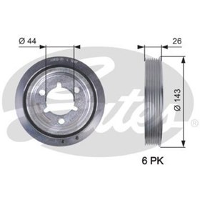 Resim GATES Tvd1055 Krank Kasnagi ( Peugeot : 206 207 307 Citroen C2 C3 C4 1.4 16v 1.6 16v ) 0515r8 (WA851455) 