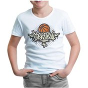 Resim Basketbol Star Beyaz Çocuk Tshirt 