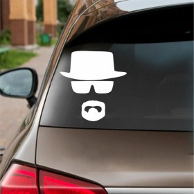 Resim Reysa Tasarım Mr. White Sticker Beyaz 9X10 cm 