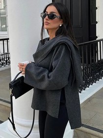 Resim Tyra - Şık Eşarp Kaban - M 