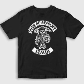 Resim Presmono Unisex Çocuk Siyah Izmir Sons Of Anarchy T-Shirt 