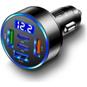 Resim Dıxsg 66w 5/6 Port Araç Şarj Adaptörü Pd Qc3.0 Usb C Dijital Ekran Hızlı Şarj İphone Uyumlu Samsung Uyumlu Huawei Xiaomi Ildistribütör Garantili 