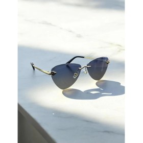 Resim UV400 Korumalı Lazer Kesim Titanyum Kasa Özel Seri Erkek Unisex Blue Block Güneş Gözlüğü 