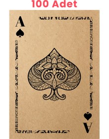 Resim BALKAN AMBALAJ Kraft 120gr Maça As Tüm Araçlara Oto Paspas Kağıdı 100 Adet - 35x50cm - Kalın Kağıt Baskılı 