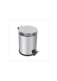 Resim Banyo Wc Ofis Masa için Küçük 5 Lt Pedallı Kovalı Krom Çöp Kovası 