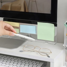 Resim Monitör Standı, Şık Mesaj Panosu & Telefon Şarj Tutucu ile Akrilik Masa Yanı Düzenleyici, Ofis Malzemeleri için 