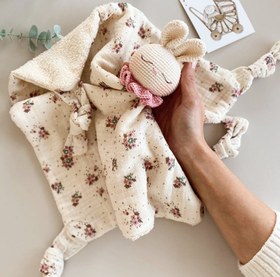 Resim Havlu&Müslin Uyku Arkadaşı TABANI - Pembe Çiçekli 