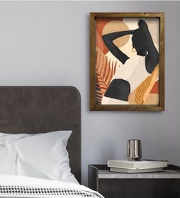 Resim Bk Gift Yatak Odası Konseptli Doğal Masif Ahşap Çerçeveli Tablo 4 (551111927) 