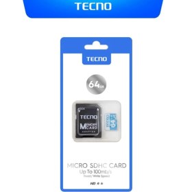 Resim Tecno 64 GB Hafıza Kartı 100mb/s Hızında Ultra Performanslı Bellek Kartı 