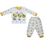 Resim Süpermini %100 Pamuk Ördekcik Bebek Pijama Takım 