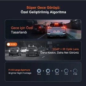 Resim 70mai Araç Kamerası A800se Ön Kamera + Rc22 Arka Kamera Set 4k Ultra Hd 