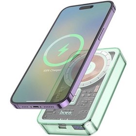 Resim Hoco Q14A Ice Crystal 10000mAh PD20W Magsafe Uyumlu Manyetik Hızlı Şarj Powerbank Yeşil 