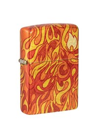 Resim Zippo Fire Dizayn Çakmak Turuncu 