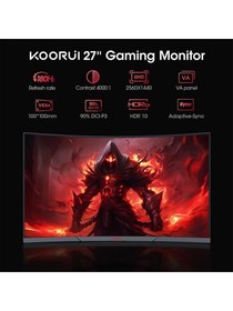 Resim Koorui 27E6QCA 27" 1 ms 2K Curved 180 Hz Oyuncu Monitörü 