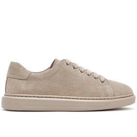 Resim Derimod Kadın Bej Bağcıklı Süet Deri Sneaker 25AFD500610 