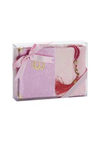 Resim Çeyizlik Seccade Seti Lüks İbadet Seti - Pembe Renk 