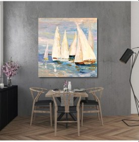 Resim Yağlı Boya Tablo %100 El Yapımı Home In Joy 94Cmx94Cm (535799548) 