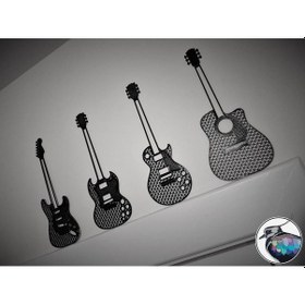 Resim Opencart Gitar Duvar Heykeli - 2d - Gibson / Çamurluk Sadece Plastik Aparattır 