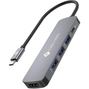 Resim Novoo Type-c To 3*usb 3.0 4k Hdmı Pd 100w Dönüştürücü Adaptör 