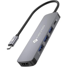 Resim Novoo Type-c To 3*usb 3.0 4k Hdmı Pd 100w Dönüştürücü Adaptör 