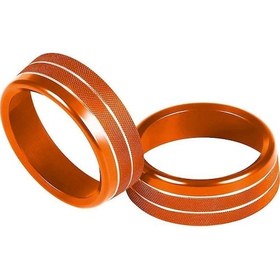 Resim Mufunye Alüminyum Orta Konsol Ses & Kontrol Kapak Halkası Dekor Süsü - Turuncu Renk 