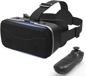 Resim 4.7-7 inç akıllı telefonlar için denetleyicili telefon VR kulaklık HD Anti-mavi ışık lensler 110 ° FOV sanal gerçeklik gözlükleri siyah ABS (G10+B03) 