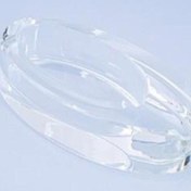 Resim Parmida Oval Şeffaf Cam Küllük - Modern Ve Zarif Tasarım - Pkl0177 