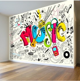 Resim Music Yazılı Duvar Posteri 
