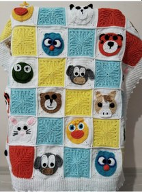 Resim Namigurumi Hayvan Figürlü Bebek Battaniyesi Çok Renkli 