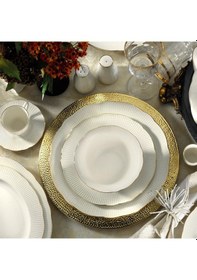 Resim Kütahya Porselen Bone İlay 71 Parça Yemek Takımı Altın Fileli Diğer 