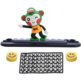 Resim Araç İçi Numaratörlü Kayan Yeşil Karikatür Figürü Komik Torpido Aksesuarı 