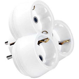 Resim Mikasso Golyat F-27 Üçlü Fiş Priz Papatya Fiş 