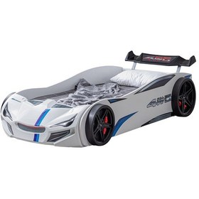 Resim Setaymobilya Sports Çocuk Odası - Merso Arabalı Yatak Dolap Şifonyer - Beyaz 