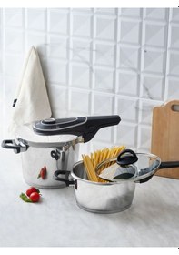 Resim Powercook 6+4 Litre Düdüklü Tencere Gümüş 