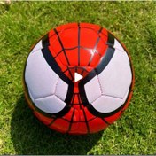 Resim Marvel Spider-Man Futbol Topu - Kırmızı ve Siyah, PVC Oyuncak, Sayı 2 ile, Makinele Yapılmış Tasarım, Eğitim ve Eğlence için Mükemmel, Futbol Eğitimi Ekipmanı | Spiderman Teması | Dayanıklı Futbol Topu, Futbol Eğitimi Ekipmanı 