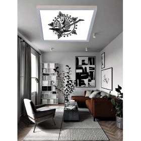 Resim Gökyüzü Panel Genç Odası LED Avize Rock Star Lamba 60W Yüksek Homojen Aydınlatma 60X60 Modern Avize 