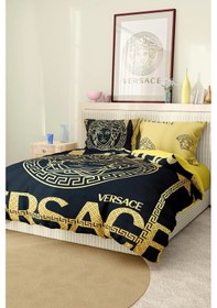 Resim Marka Nevresim Takımı Çift Kişilik Pamuklu Saten Kumaş 6 Parça 3d Dijital Baskı Duvet Cover Set Model No:92 Renkli 