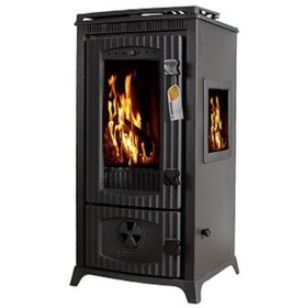 Resim Rekor Ege 3 Camlı Döküm Yanma Hazneli Şömine 6parça Boru Hediyeli 